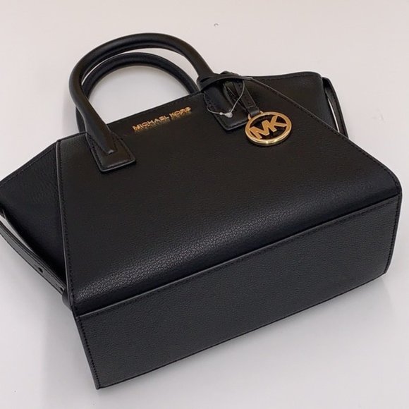 Michael Kors Avril Small Leather Top-Zip Satchel Black color - Picture 4 of 16